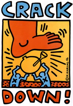 Crack Down!, 1986, Poster, 56*44 cm New York, The Keith Haring Foundation